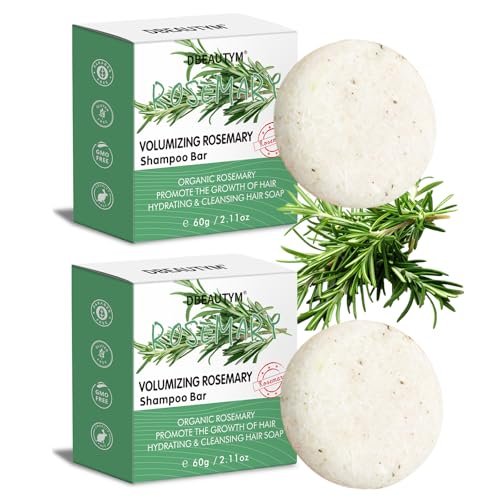 2 Pack Rosemary Shampoo Bar for Hair Growth,Deep Cleansin... 【NATURAL SHAMPOO BAR for HAIR】 Pure natural plants