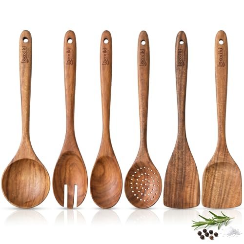 Best Bamboo Kitchen Utensils Europe 2026: 5 Top Picks Reviewed Boxiki Kitchen Luxury Teak Wood Utensil Set - Elegant 6-P... FSC-CERTIFIED TEAK WOOD: Boxiki Kitchen wooden coo