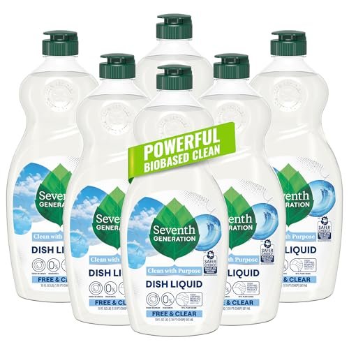 Seventh Generation Dish Liquid Soap Free & Clear liquid s... Plant-based formula liquid soap fights grease and