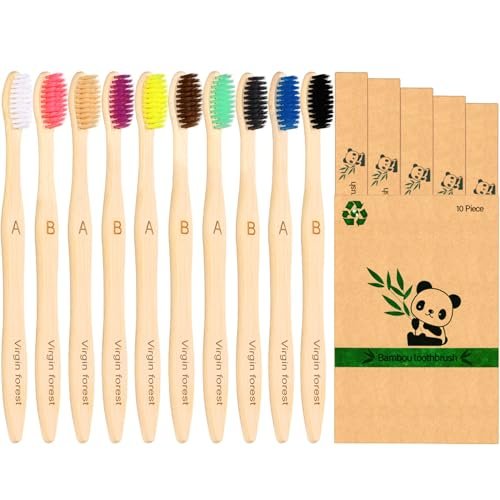 Best Bamboo Toothbrush Set Europe 2026: 5 Top Picks Reviewed Virgin Forest Bamboo Toothbrushes 10pk, Soft Biodegradabl... 【Eco-Friendly & Sustainable Oral Care】Unlike non-r