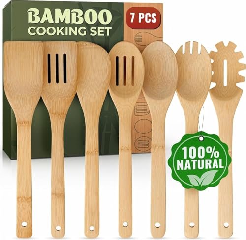 Best Bamboo Kitchen Utensils Europe 2026: 5 Top Picks Reviewed Wooden Utensil Set, Bamboo Utensils – 7 PCs Wood Spoons f... BAMBOO WOODEN UTENSIL SET: Includes 7 essential ba