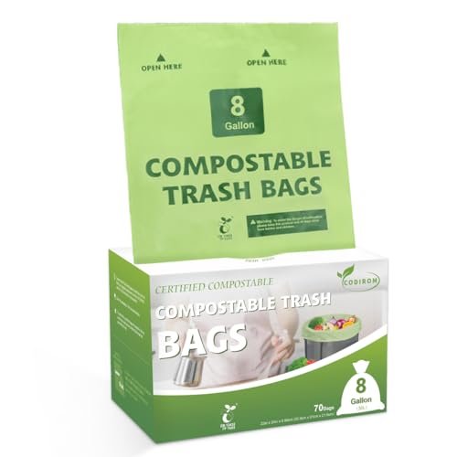 Best Compostable Trash Bags Europe 2026: 5 Top Picks Reviewed 100% Compostable Trash Bags, 8 Gallon, 30 Liter, 0.85 Mil... ✅ Capacity of 8 Gallons / 30 Liters; size: 22 inch