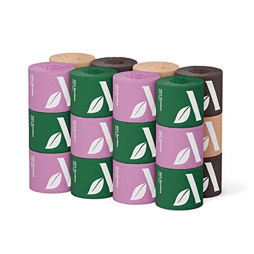 Amazon Aware Bamboo 3-Ply Toilet Paper, Unscented, 24 Rol... Includes 24 rolls with 350 3-ply sheets per roll