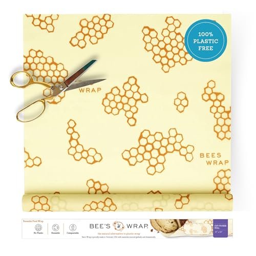 Beeswax Wrap Vs Plastic Wrap Which Is Better 2026: Which Is Better? Bee's Wrap Beeswax Wraps for Food - Cut to Size 14x52" Be... REUSABLE BEESWAX WRAPS FOR FOOD made from beeswax,