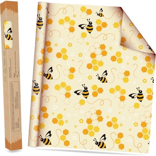 Beeswax Wraps for Food Roll(13x39inch), Organic Beeswax W... 【Organic Ingredients】They are beeswax wrap roll, c