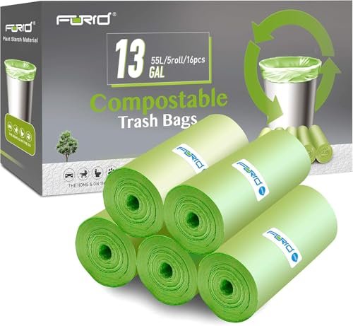 Best Compostable Trash Bags Europe 2026: 5 Top Picks Reviewed Compostable Trash Bags - FORID 13 Gallon Tall Kitchen Gar... Perfect Sized Trash Bags - The size of 13 Gallon t