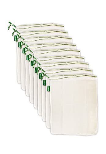 Earthwise Reusable Mesh Produce Bags - Washable Set of 9 ... SUPER VALUE - You will receive a total of 9 Mesh P