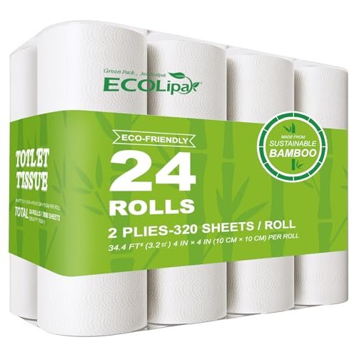 ECOLipak Bamboo Toilet Paper, Septic Safe Toilet Tissue, ... Good For The Environment: Bamboo toilet paper is m