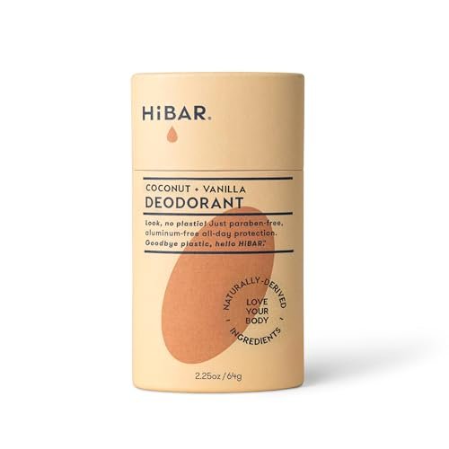 HiBAR - Coconut & Vanilla Plastic Free Deodorant - Natura... PLASTIC FREE DEODORANT - Meet HiBAR’s natural, alu