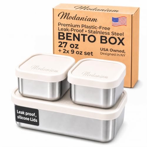 Modaniam Stainless Steel Lunch Box Containers, 27 OZ + 9 ... Flexibento - FLEXIBLE MIX AND MATCH MEAL PREP SOLU