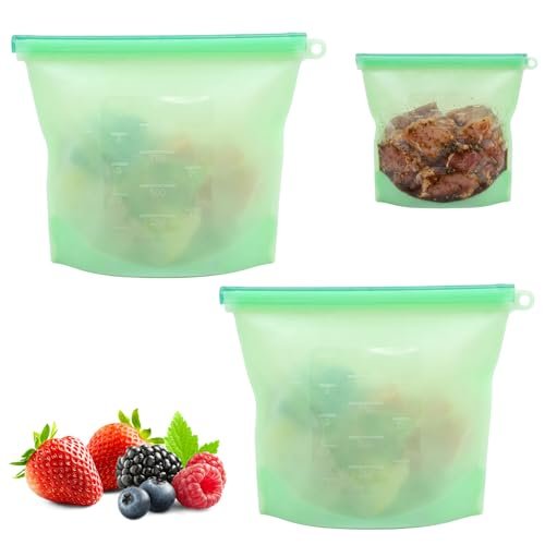 OEKYTOY Reusable Silicone Food Storage Bags, 2026 New Sta... Premium Food-Grade Silicone : Crafted from quality