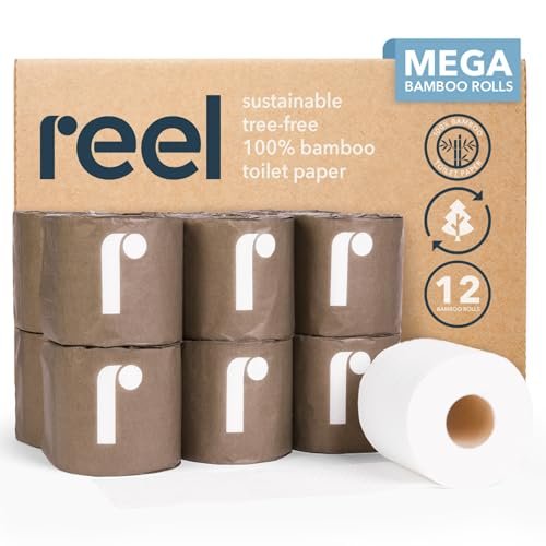Reel Premium 3-Ply Bamboo Toilet Paper, Unbleached - 12 R... Premium Bamboo Toilet Paper: Reel Toilet Paper is