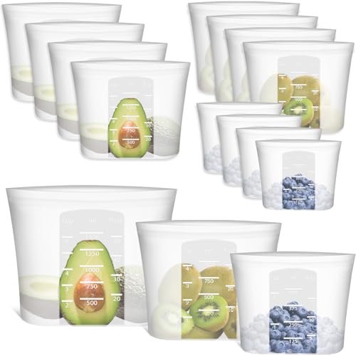 Best Silicone Food Storage Bags Europe 2026: 5 Top Picks Reviewed Reusable Storage Bag, 12 Pack 100% Silicone Food Storage ... 【100% SILICONE - SAFE & RELIABLE】Made of 100% food