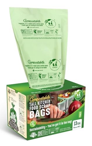 Best Compostable Trash Bags Europe 2026: 5 Top Picks Reviewed UNNI Compostable Trash Bags, 13 Gallon / 49.2 Liter, 50 C... Perfect Fit for Tall Kitchen Cans — 13 gallon / 49