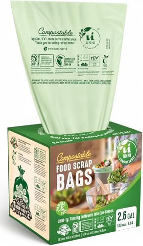 Best Compostable Trash Bags Europe 2026: 5 Top Picks Reviewed UNNI Compostable Trash Bags, 2.6 Gallon / 9.84 Liter, 100... Perfect Fit for Small Kitchen Bins — 2.6 gallon /
