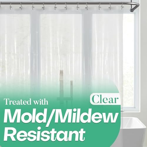 Mrs Awesome Clear Shower Curtain Liner with 3 Magnets, 72x72 Qualified: High quality PEVA shower curtain liner