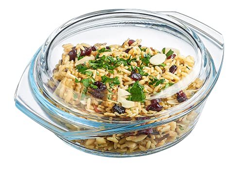 Simax Casserole Dish With Lid, 24 Ounce Round Glass Cookw... SERVING MADE SIMPLE. With this oven-to-table-to fr