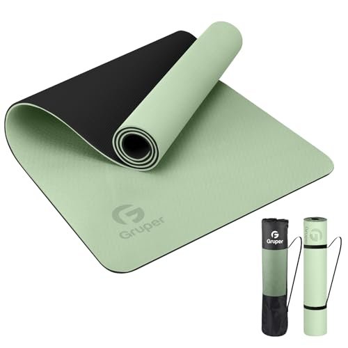 Yoga Mat Non Slip, Eco Friendly Fitness Exercise Mat with... NEW ECO FRIENDLY MATERIAL: The upgraded Gruper Yog