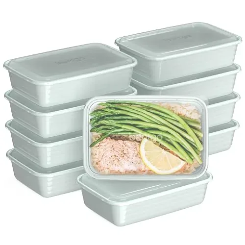Bentgo Prep Meal Prep Containers with Lids, 20 Piece, PFA...