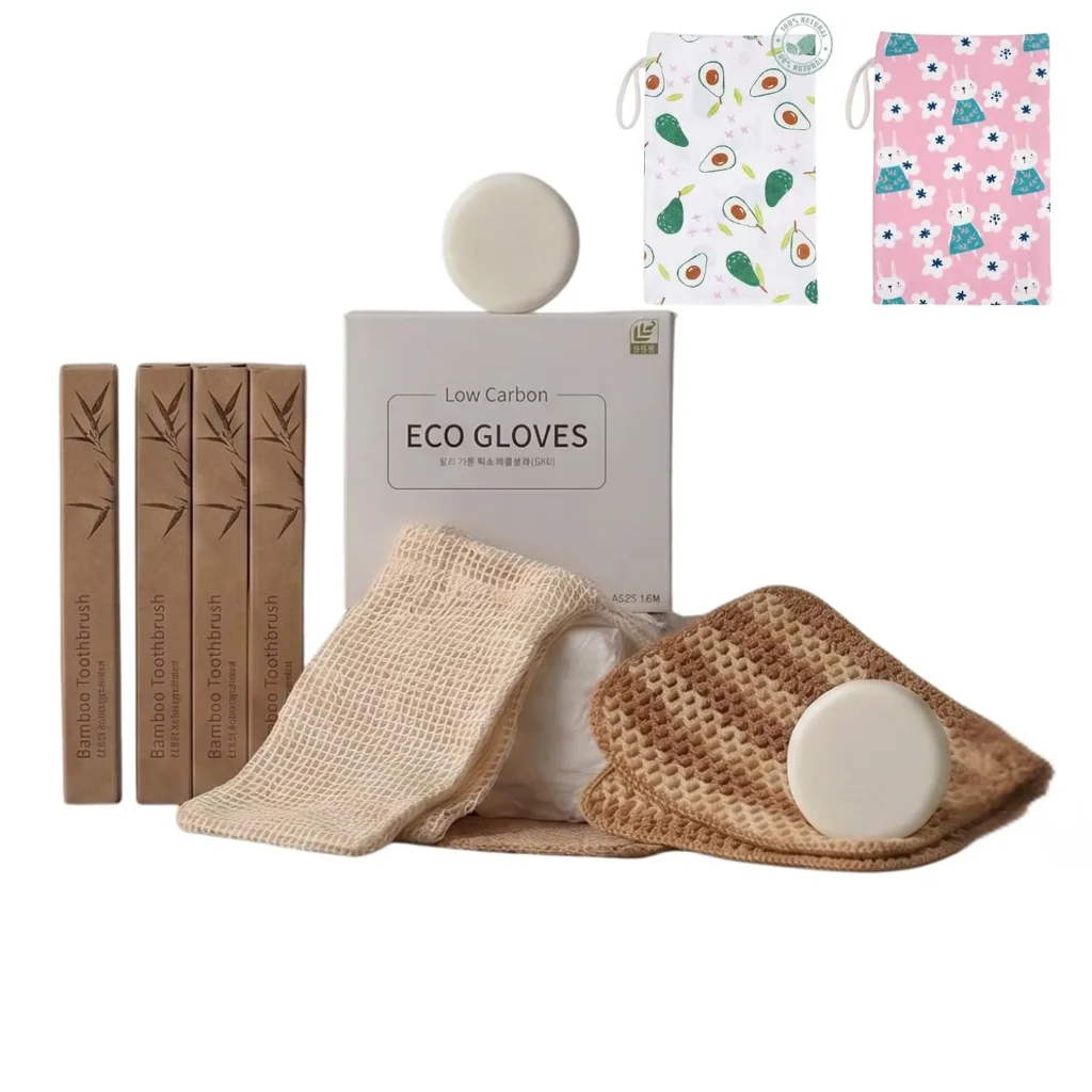 Korean Eco Cleaning Starter Kit, 13-Piece 6-in-1 Gift Set