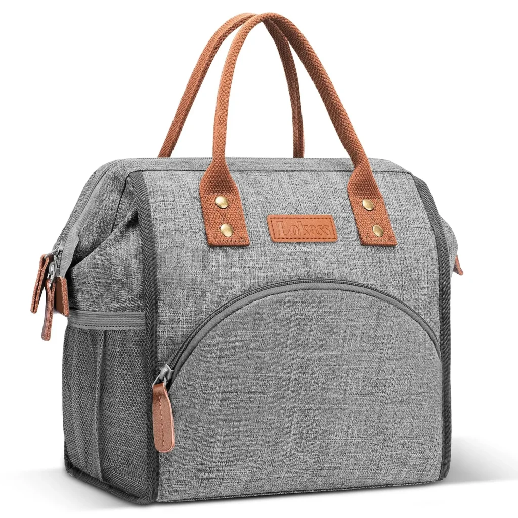 LOKASS Insulated Lunch Bag for Women & Men - Reusable 10 ...
