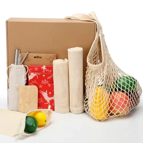 Remerry 13 Pcs Non Plastic Products Beeswax Wraps Waste G...