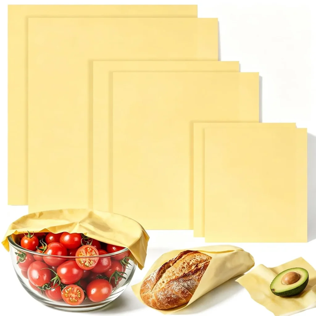 Unprinted Beeswax Wraps – Undyed, Unbleached, Reusable Fo...
