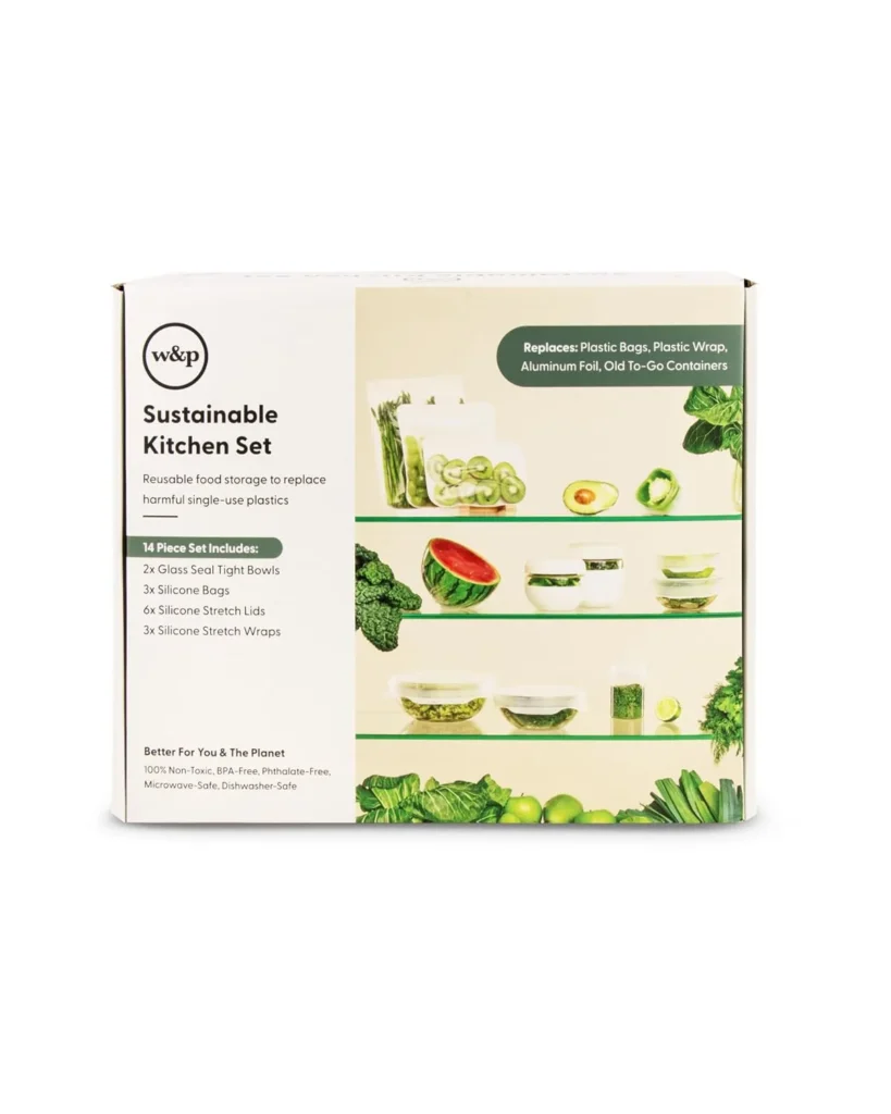 W&P Sustainable Kitchen Set, 14 Pieces (Seal Tight Bowls,...