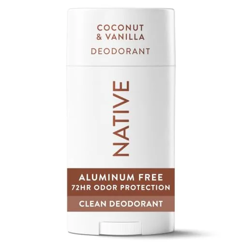 Native aluminum-free deodorant stick in coconut and vanilla